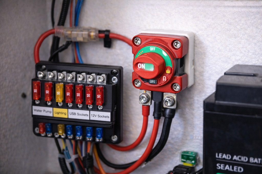 Caravan 12V system restored after fuse replacement