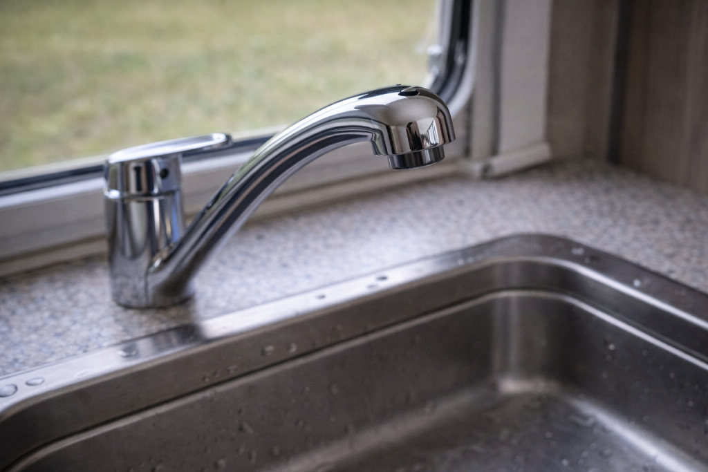 Caravan tap turned on with no water coming out