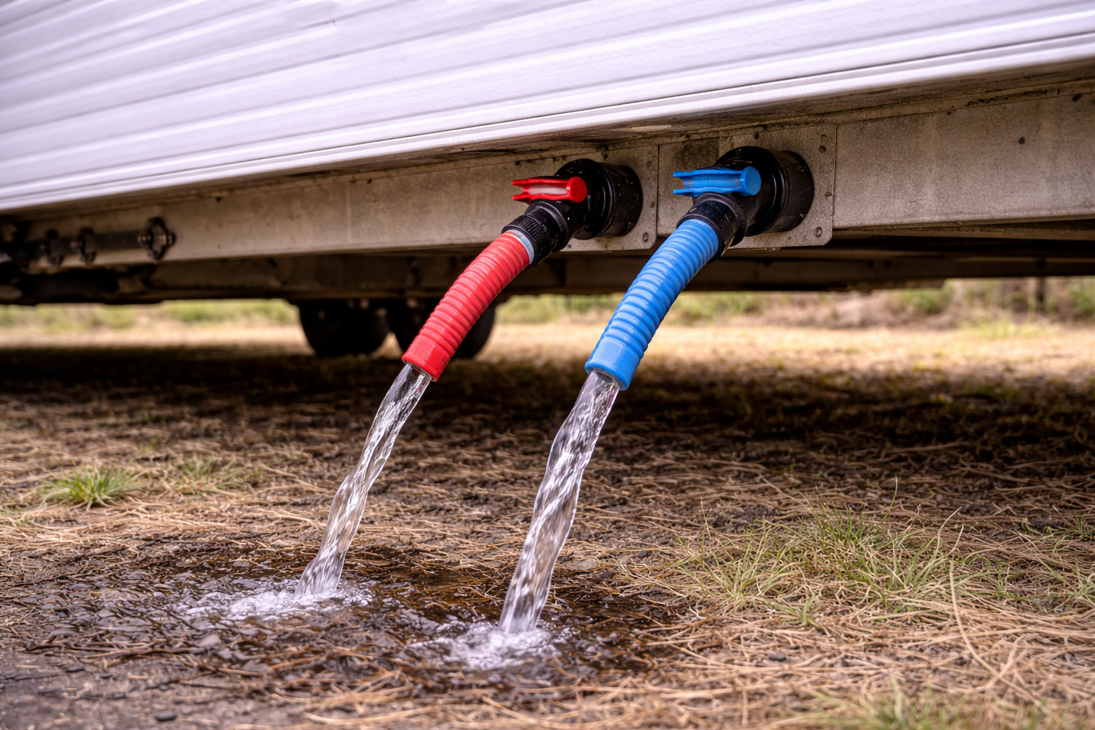 Caravan battery disconnected for storage