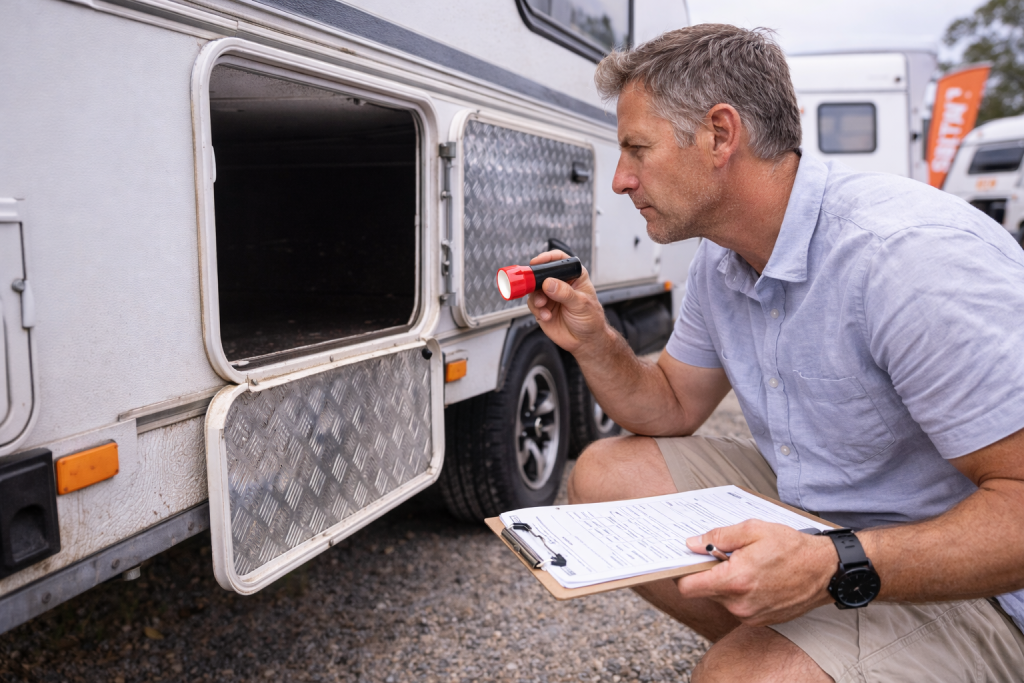 Inspecting a used caravan before purchase