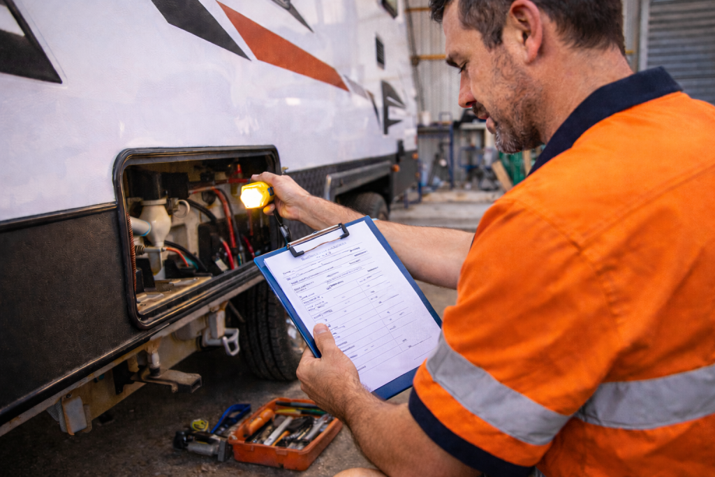 Pre-trip caravan inspection before regional WA travel