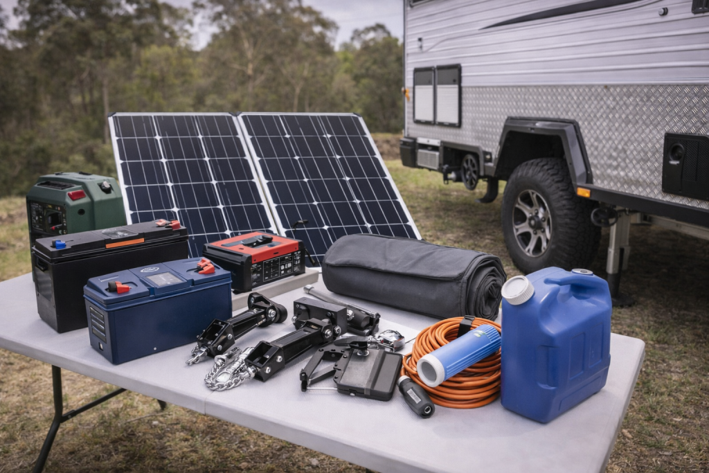 Caravan accessories and upgrades for off-grid travel